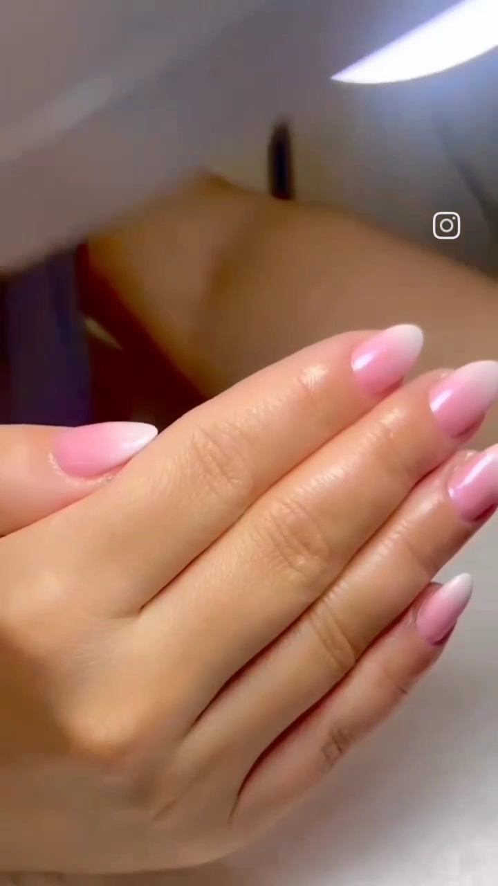 Soft pink ombre extensions